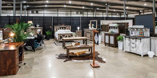 NIWA 2024 Amish Furniture Expo Cornerstone Woodworking Booth