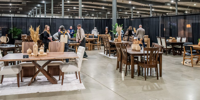 NIWA 2024 Amish Furniture Expo Woodside Woodworks Booth