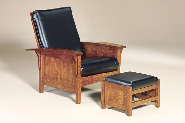 AJ’s Furniture Bow Arm Panel Morris Chair