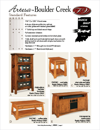 2024 Forks Valley Woodworking Quick Ship Furniture Flyer