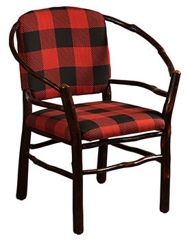 Hilltop Hickory 154 Hoop Chair with Bfl Plaid Fabric