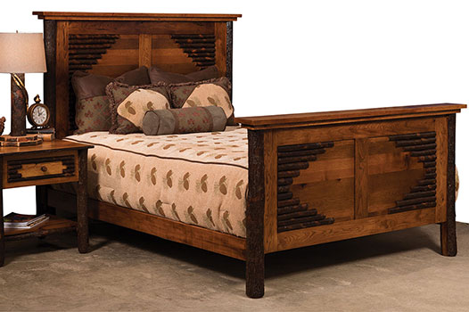 Hilltop Hickory 626 Wildwood Panel Bed