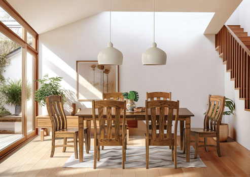 Artisan Chairs Ludington Leg Dining Room Furniture Set