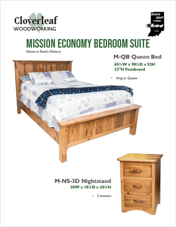 2023 Cloverleaf Woodworking Bedroom Furniture Quick Ship Flyer