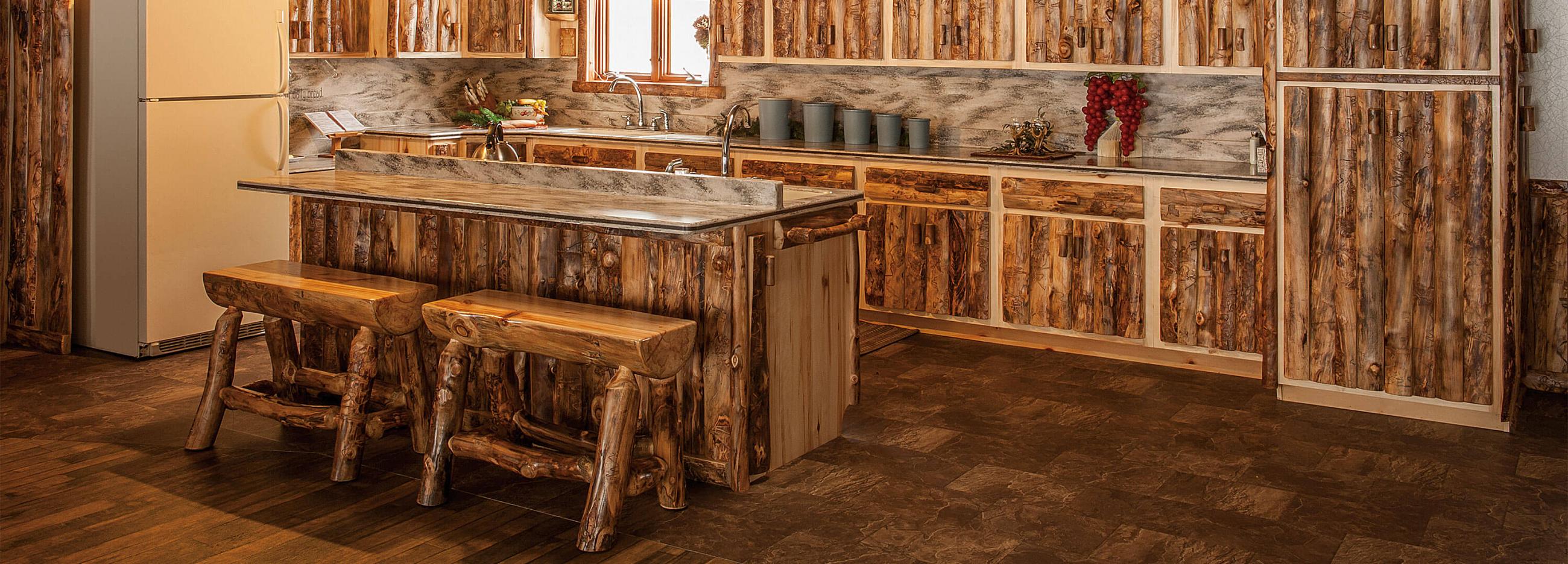 Fireside Log Furniture Rustic Kitchen