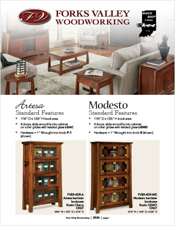 2026 Forks Valley Woodworking Quick Ship Furniture Flyer