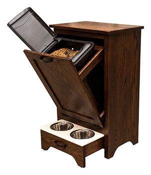 Maple Lane Woodshop RPDS1Q Roseville Pet Dining Station