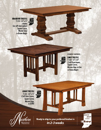 2023 Northern Woodcraft Products Dining Room Furniture Quick Ship Flyer