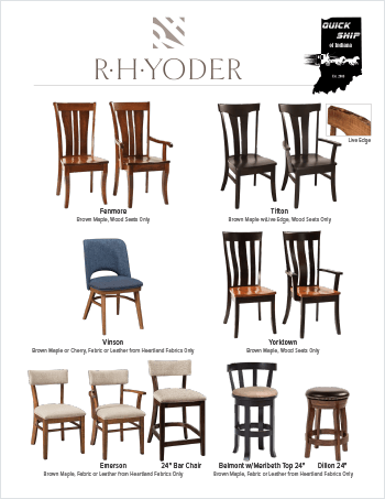 2025 RH Yoder Dining Room and Office Furniture Quick Ship Flyer