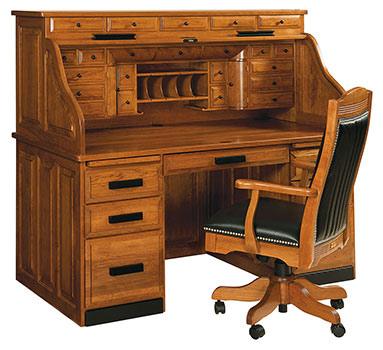 River Woodworking Classic Deluxe Roll Top Desk
