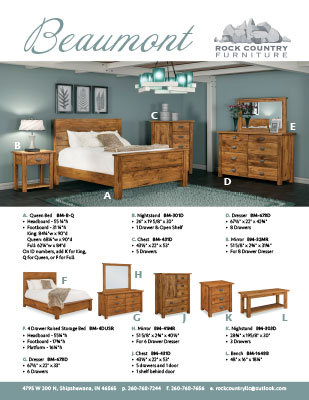 2022 Rock Country Furniture Beaumont Bedroom Furniture Flyer