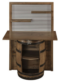 Unique Creations HCB 42 Hearthstone Coffee Bar with Wormy Maple Shelves