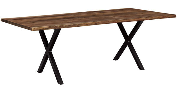 West Point Woodworking Live Edge Table with Xavier Trestle Base