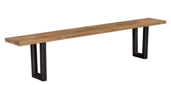 West Point Woodworking Livingston Bench with Lifestyle Trestle Base