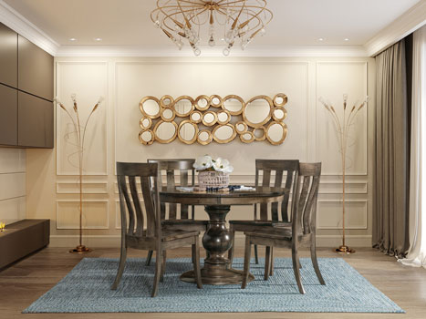 Woodgrains and Resin Houston Table Dining Room Furniture Set