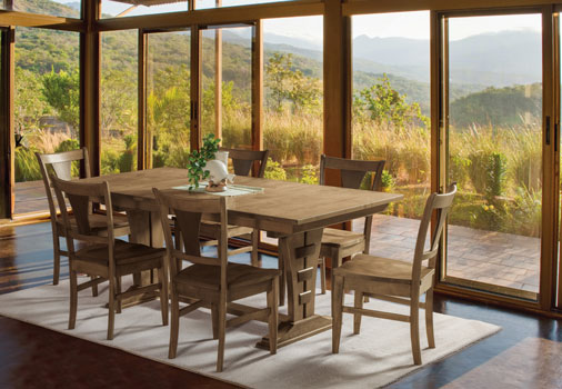 Woodgrains and Resin Preston Table Dining Room Furniture Set