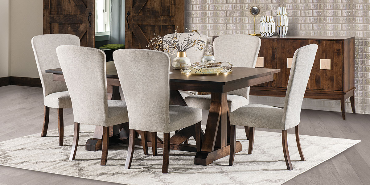 Woodside Woodworks Bailey Trestle Table Dining Room Furniture Collection
