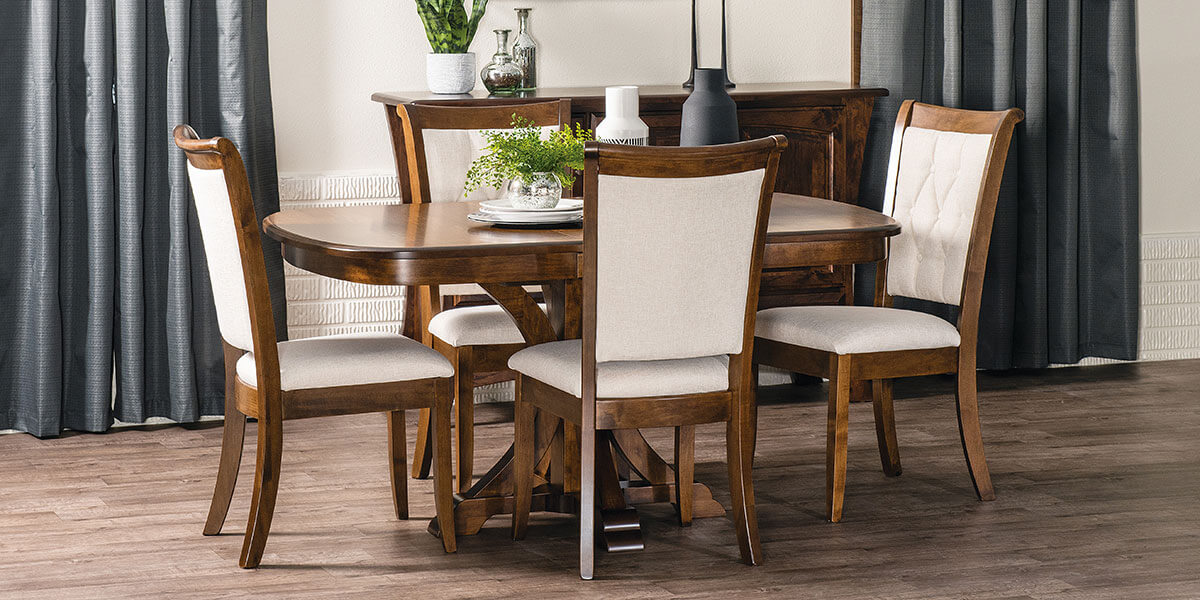 Woodside Woodworks Granite Single Pedestal Table Dining Room Furniture Collection