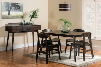 Woodside Woodworks Arcadia Leg Table Dining Room Furniture Set