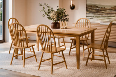 Woodside Woodworks Beaverton Leg Table Dining Room Furniture Set