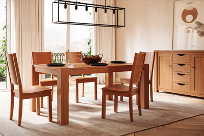 Woodside Woodworks Catalina Leg Table Dining Room Furniture Set