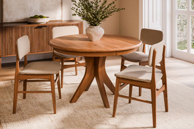 Woodside Woodworks Huntley Pedestal Table Dining Room Furniture Set
