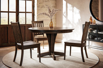 Woodside Woodworks Uvalde Pedestal Table Dining Room Furniture Set