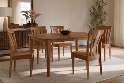 Woodside Woodworks Wingate Leg Table Dining Room Furniture Set