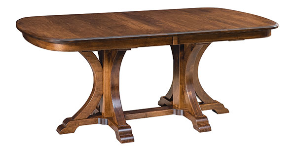 Woodside Woodworks Granite Double Pedestal Table